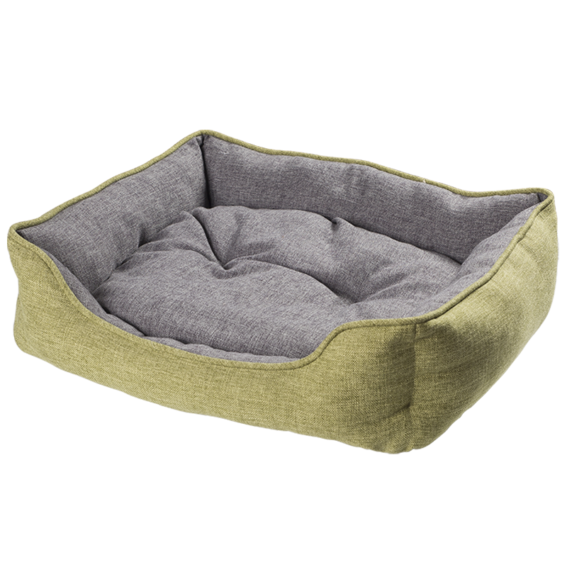 Cama de cachorro retangular de linho sintético HY-02